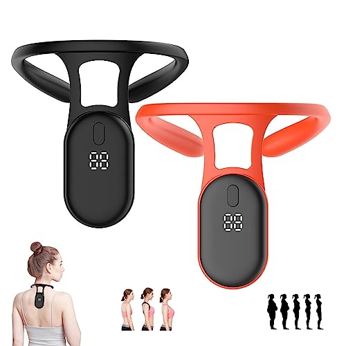2023 New Smart Back Support, Smart Corrector for Hunchback, Correcting Hunchback, Posture Correcting, Back Posture Monitoring Improving the Hunchback Posture Corrector Vibrating (A-Black)