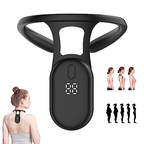 2023 New Smart Back Support, Smart Corrector for Hunchback, Correcting Hunchback, Posture Correcting, Back Posture Monitoring Improving the Hunchback Posture Corrector Vibrating (A-Black)