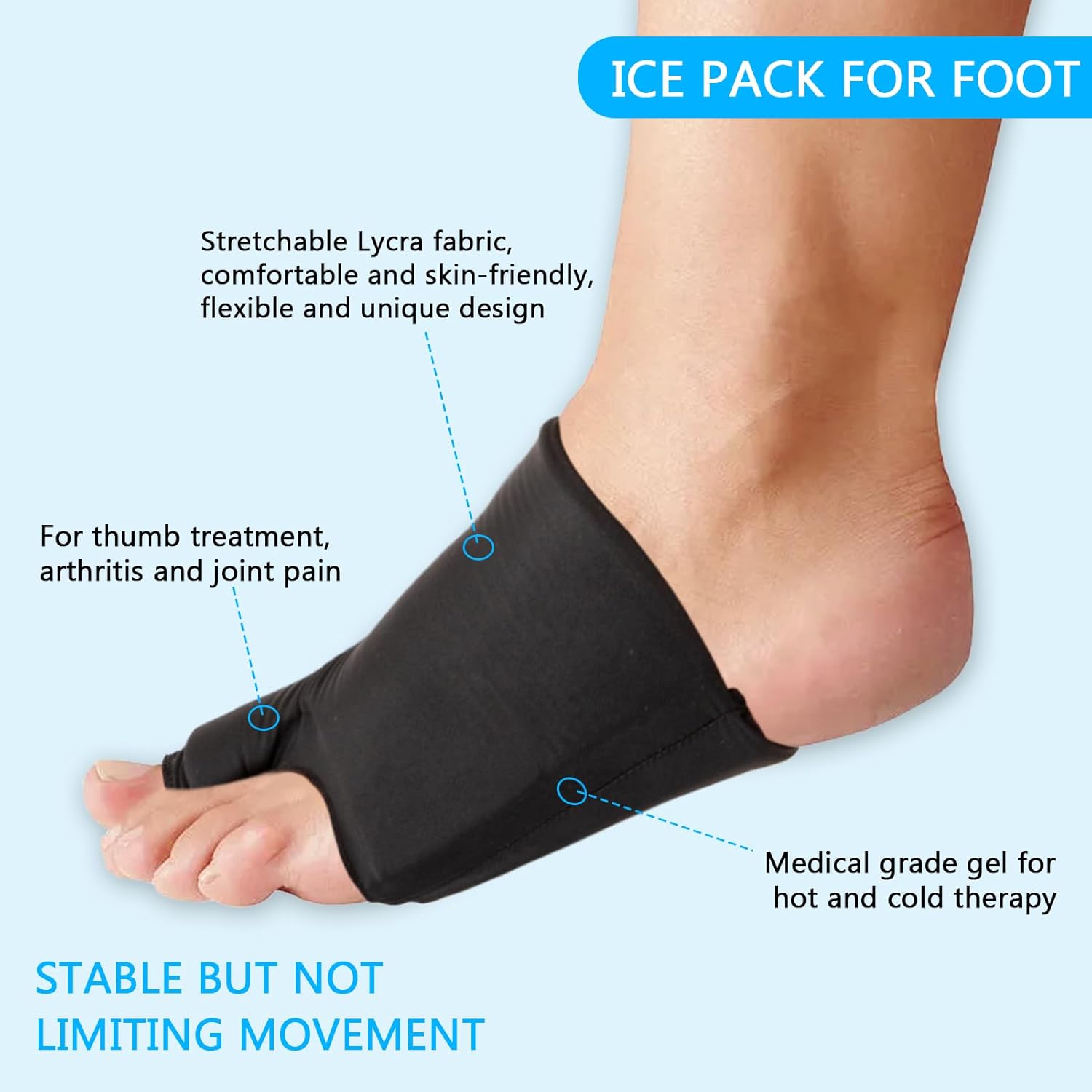 Big Toe Ice Pack for Bunion & Gout Relief – Reusable Hot & Cold Therapy for Swelling, Sprains, Sports Injuries, Plantar Fasciitis & Post-Surgery Recovery