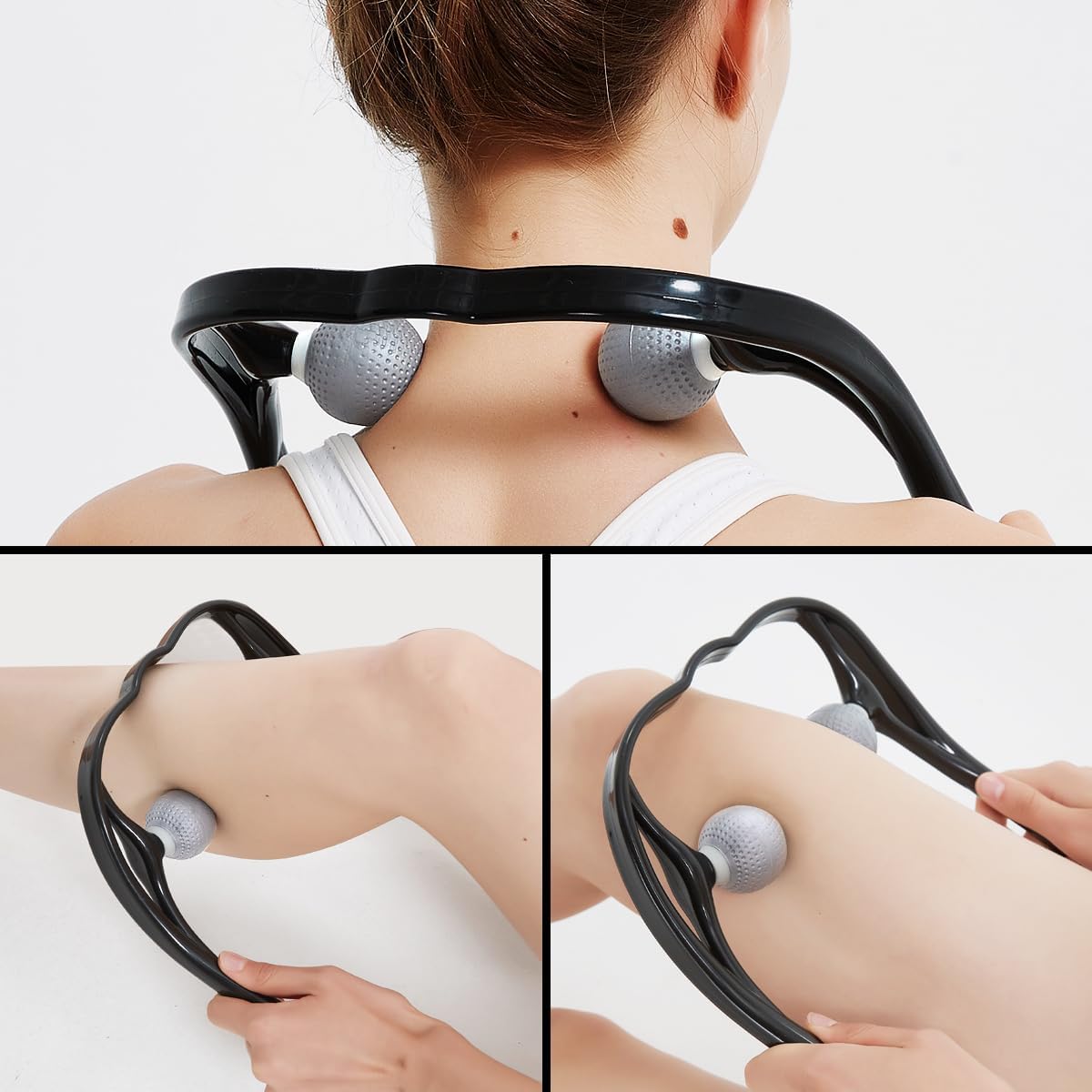 Deep Tissue Shiatsu Neck Massager for Pain Relief – Self Trigger Point Therapy for Neck, Shoulders, Back & Legs – Home & Office Use