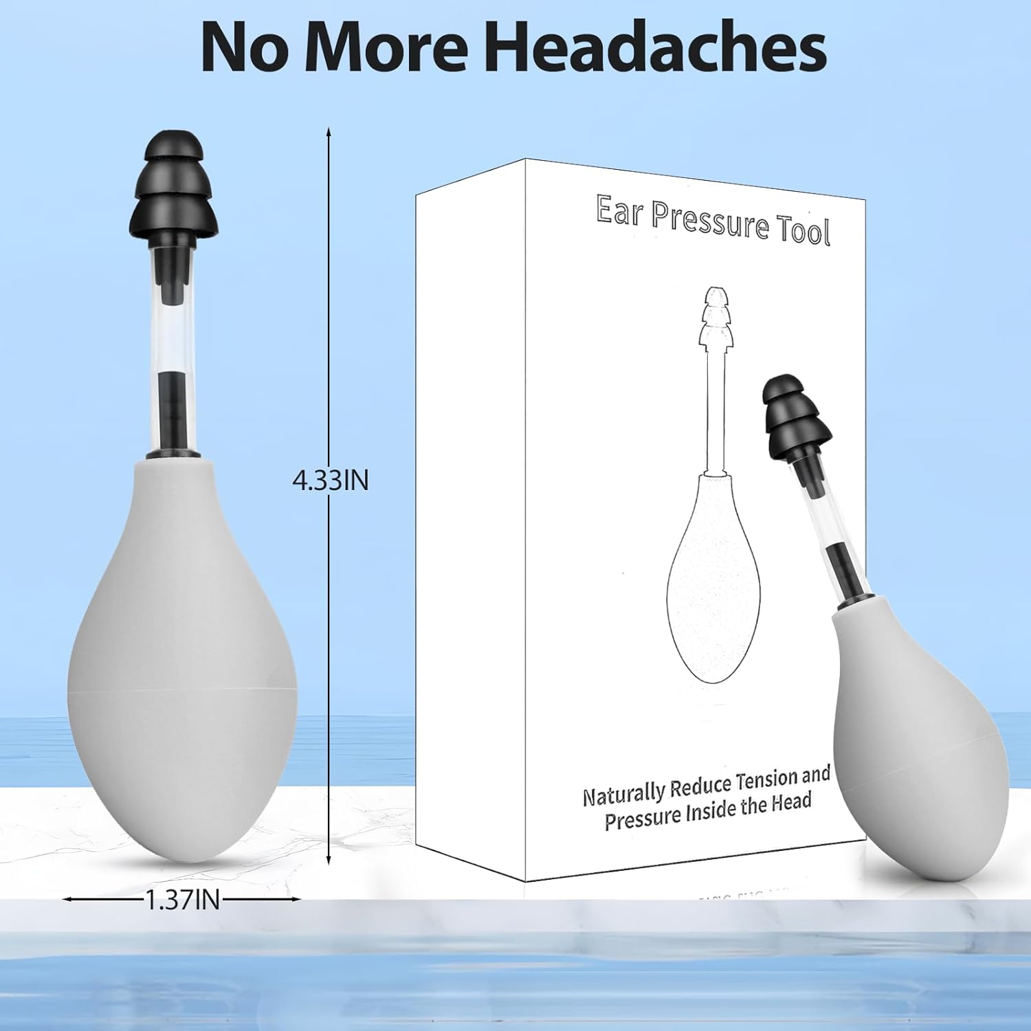 Natural Ear Pressure Relief Device — Instant, Lasting Relief for Ear Pain, Migraine and Headaches via Targeted Inner Stimulation