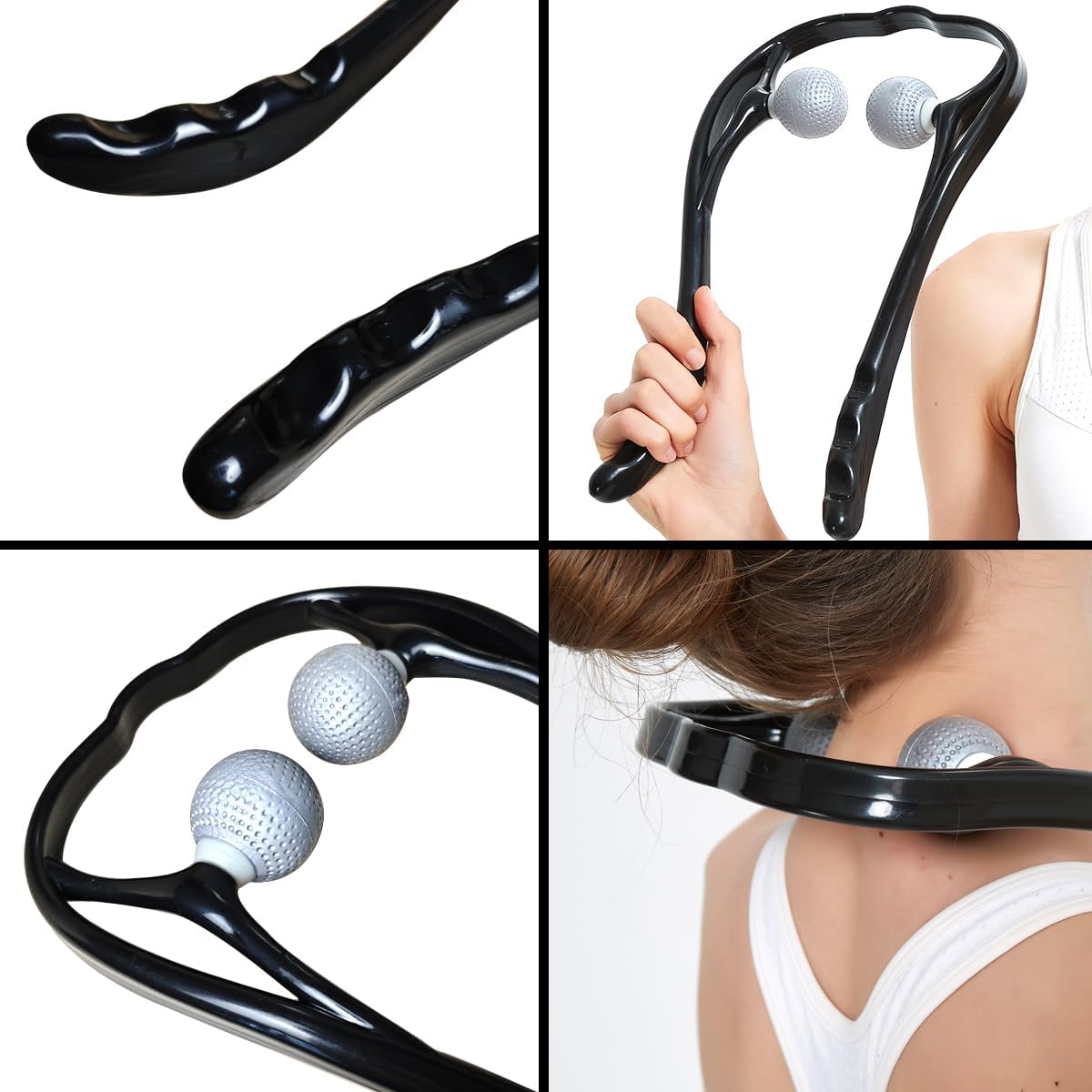 Deep Tissue Shiatsu Neck Massager for Pain Relief – Self Trigger Point Therapy for Neck, Shoulders, Back & Legs – Home & Office Use