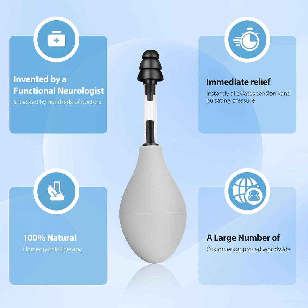Natural Ear Pressure Relief Device — Instant, Lasting Relief for Ear Pain, Migraine and Headaches via Targeted Inner Stimulation