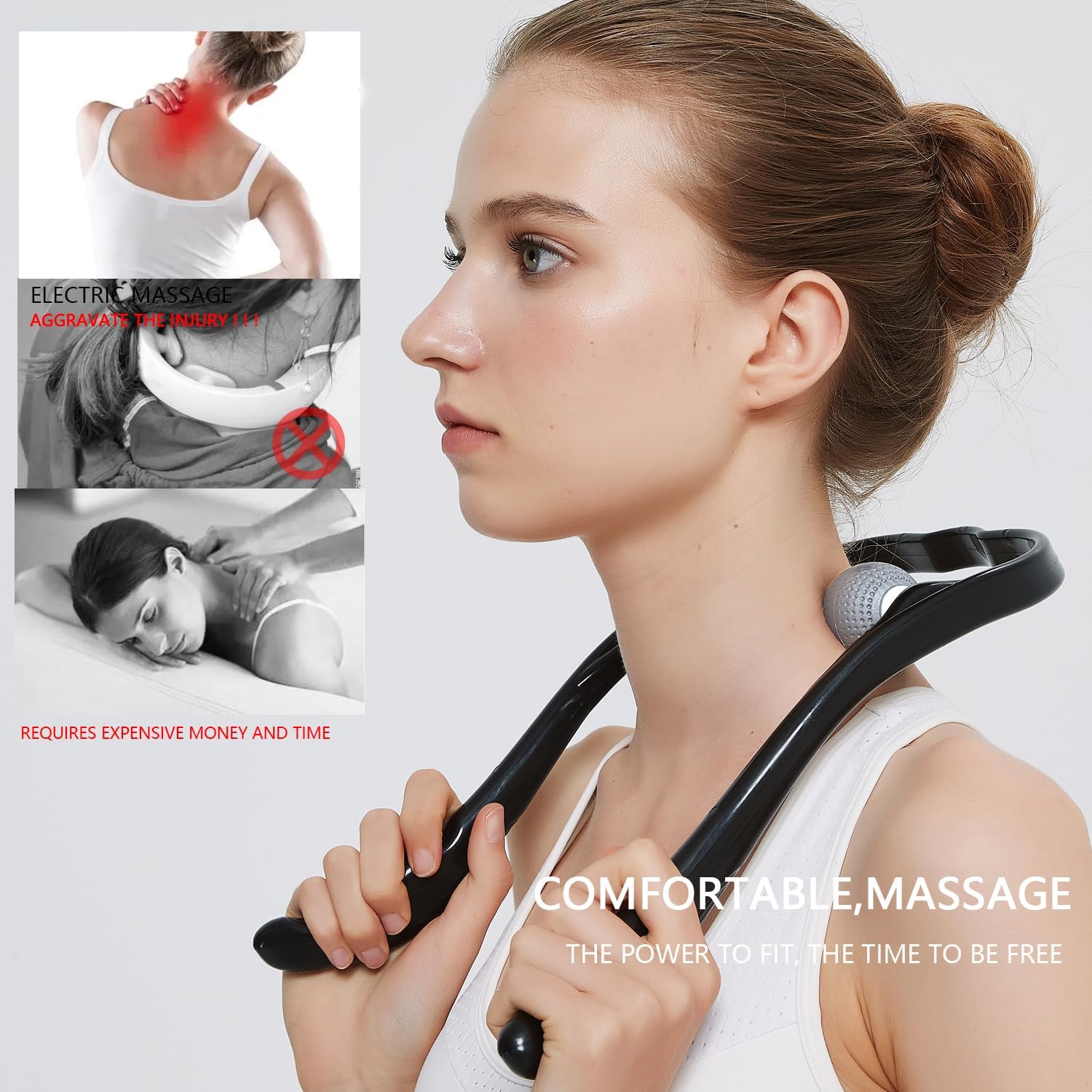 Deep Tissue Shiatsu Neck Massager for Pain Relief – Self Trigger Point Therapy for Neck, Shoulders, Back & Legs – Home & Office Use