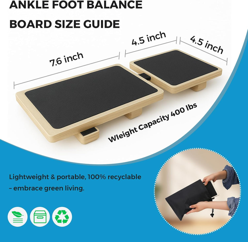 Ankle Balance Board – Single-Leg Stability Trainer for Foot Strength, Posture Correction, Sprain Recovery & Plantar Fasciitis Relief, Home Gym & Ankle Mobility Board