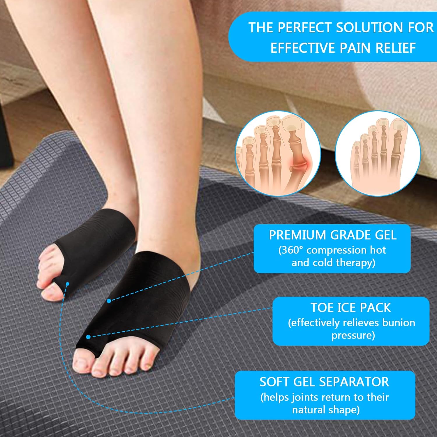 Big Toe Ice Pack for Bunion & Gout Relief – Reusable Hot & Cold Therapy for Swelling, Sprains, Sports Injuries, Plantar Fasciitis & Post-Surgery Recovery
