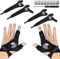 Flashlight Gloves for Men, 4 PCS (2 Pairs) LED Gloves, with Finger Flashlights for Fishing, Repairing and Camping, Ideal Gifts for Men, Dads and Boyfriends on Valentines Day and Birthdays