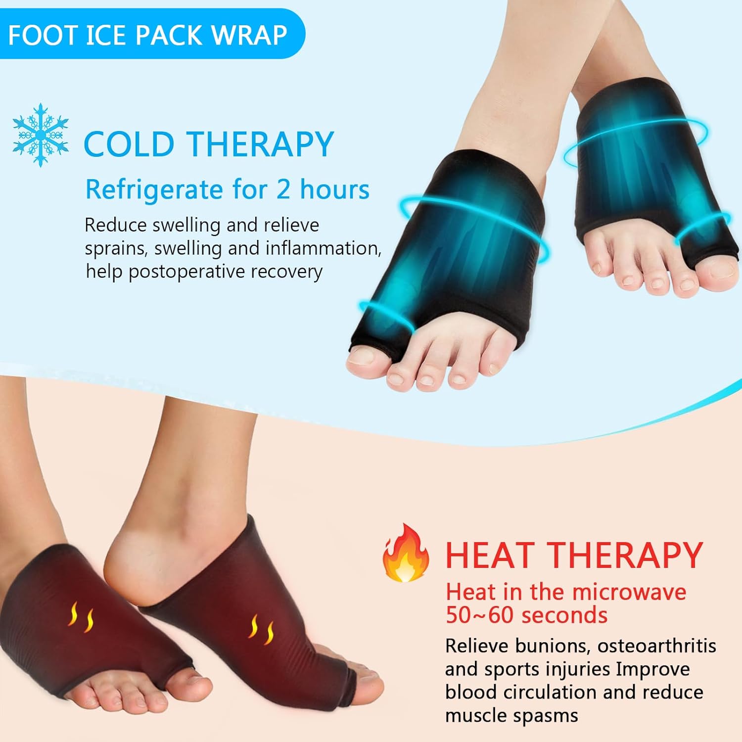 Big Toe Ice Pack for Bunion & Gout Relief – Reusable Hot & Cold Therapy for Swelling, Sprains, Sports Injuries, Plantar Fasciitis & Post-Surgery Recovery