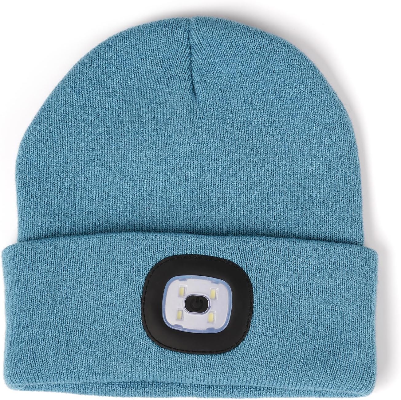Unisex LED Beanie,USB Rechargeable Winter Flashlight,Christmas Beanie with a Light for Men Blue